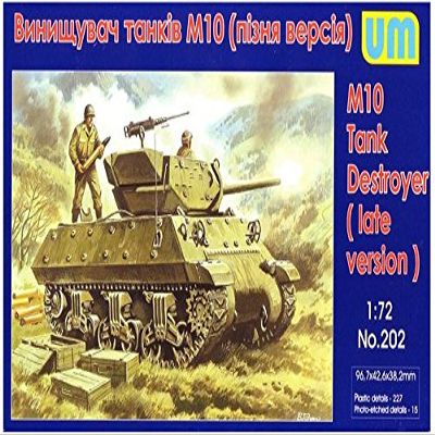 Plastic Model US M10 Tank Destroyer (Late Version) WWII 1/72 UM 202
