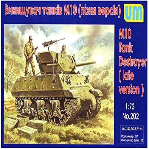 Plastic Model US M10 Tank Destroyer (Late Version) WWII 1/72 UM 202