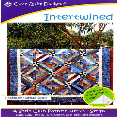 Pattern Intertwined Using 2 and one Half inch Strips Cozy Quilt Design,Multi Color
