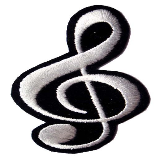 Musical Notation Music Note Sign Embroidered Iron on Patch