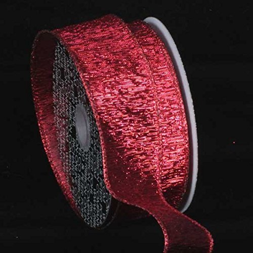 Shimmering Red Wired Craft Ribbon 2" x 40 Yards