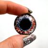 25mm Red and Black Glass Eye 1 Inch Intense Fantasy Cabochon for Taxidermy Sculptures or Jewelry Making Pendant Crafts view 2