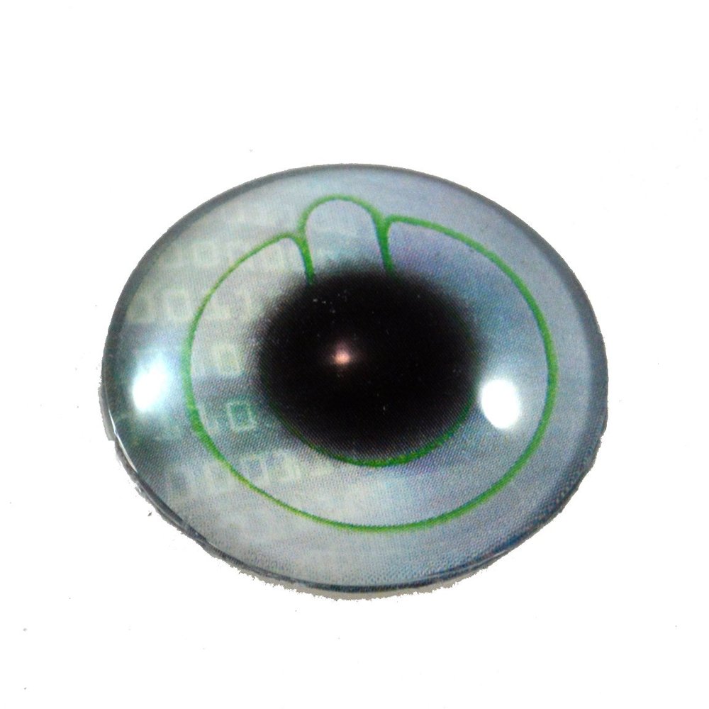 Cyberpunk Glass Eye 25mm 1 Inch Pale Blue Green Techie Cabochon for Taxidermy Sculptures or Jewelry Making Pendant Crafts