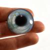 Cyberpunk Glass Eye 25mm 1 Inch Pale Blue Green Techie Cabochon for Taxidermy Sculptures or Jewelry Making Pendant Crafts view 3