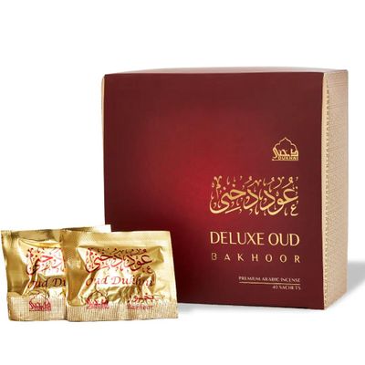 Dukhni Oud Bakhoor Deluxe by Dukhni | Arabic Bakhoor Incense | 40 pcs | Handmade, Rich, Luxurious | Natural Woody Oud Blend | Luxurious Ramadan & Eid Gift | to Relax & Meditate
