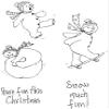 Crafty Impressions Sporty Snowmen Clear Stamp, Transparent view 1