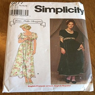 Simplicity 8477 Sewing Pattern, Misses' Dress, Slip and Wrap, Size P (12,14,16), Jane Mohr Designs