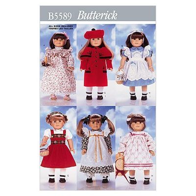 Butterick Patterns B5589 18" (46cm) Doll Clothes, One Size Only by BUTTERICK PATTERNS