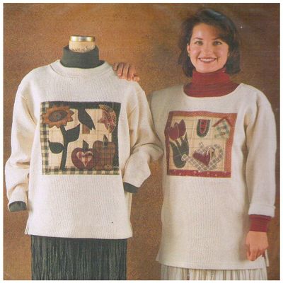 Indygo Junction Sewing Pattern IJ383 Seasonal Squares Cotton Knit Tunic and Appliques, Sizes S-XL