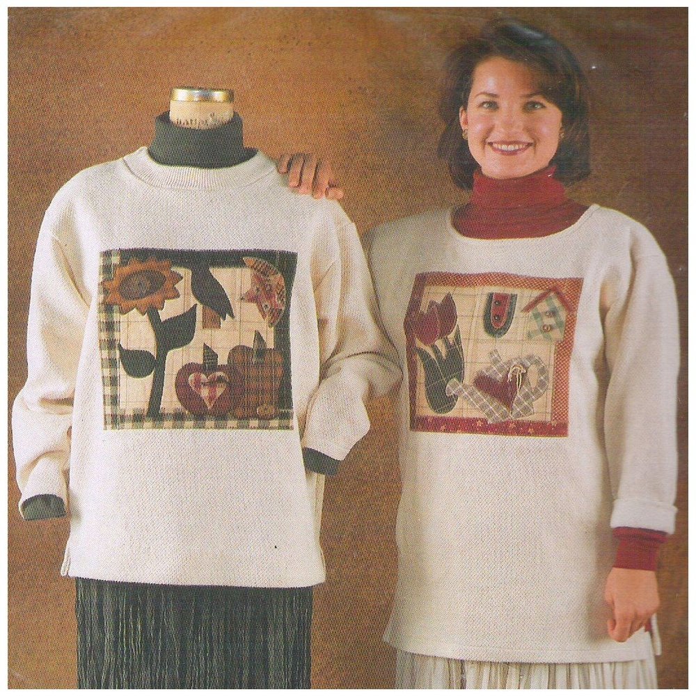 Indygo Junction Sewing Pattern IJ383 Seasonal Squares Cotton Knit Tunic and Appliques, Sizes S-XL