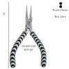 The Beadsmith Round Nose Pliers Zebra Print Line 5 inches (127 mm) Comfortable Handle with Double Leaf Springs Jewelry Making Tool for Creating Bracelets, Earrings and Necklaces view 4