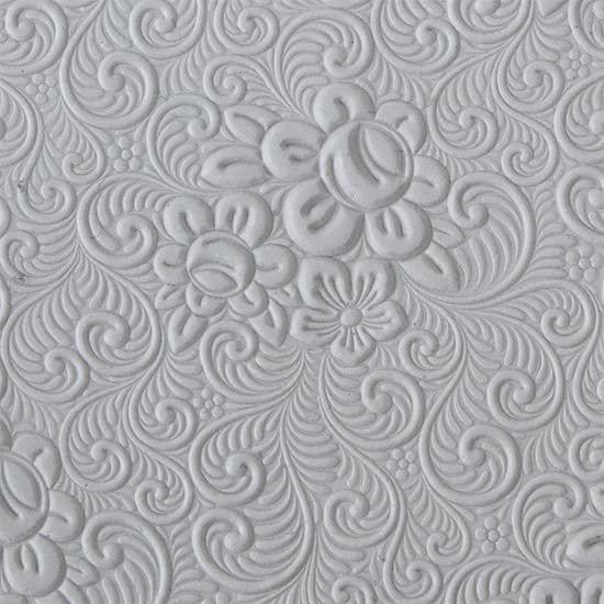 Cool Tools - Flexible Texture Tile - Roses & Swirls - 4" X 2"
