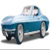 Maisto 1965 Chevy Corvette, Blue 31640BL - 1/18 Scale Diecast Model Toy Car view 1