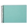 goldbuch Bella Vista Spiral Album, Linen Spiral Bound, Photo Album with 40, Photo Book for Gluing, Photo Album, Aqua (White Pages), 24 x 17 x 2.8 cm view 2