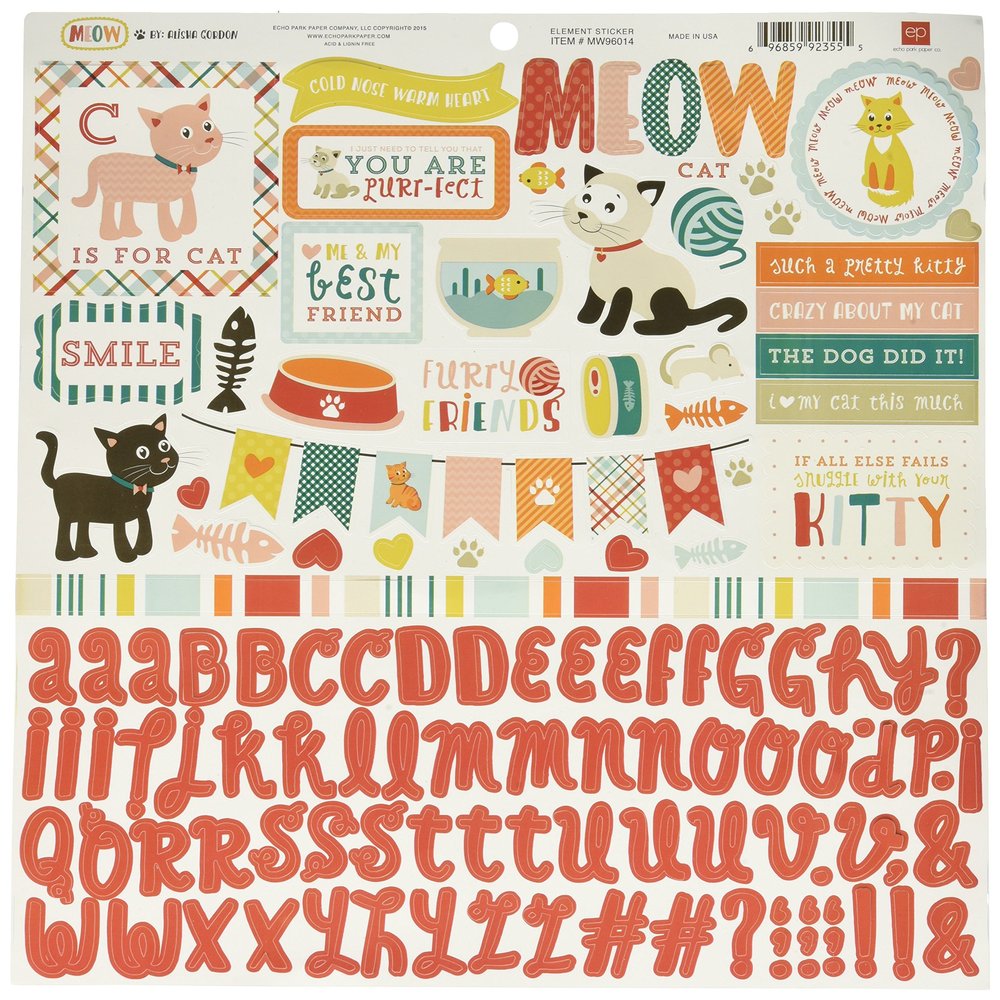 Echo Park Paper Co. Meow Element Sticker
