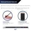 Pacific Arc Premium Charcoal Drawing Pencils for Artists - 6 pieces Soft Medium and Hard - Charcoal Pencils for Drawing, Sketching and Shading - Great Non Toxic Art Supplies Set view 4
