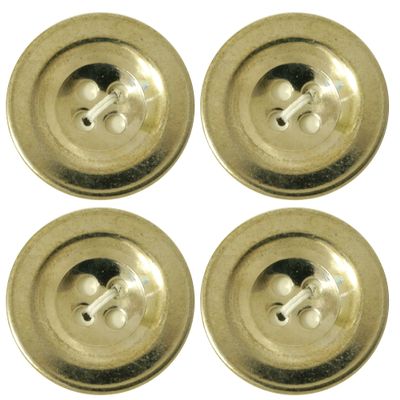 Bell Art AZBMB-0119 Metal Button (Press), 0.9 inches (23 mm), Pack of 4, Col. NF, Silver