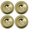 Bell Art AZBMB-0119 Metal Button (Press), 0.9 inches (23 mm), Pack of 4, Col. NF, Silver view 1