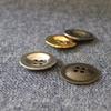 Bell Art AZBMB-0119 Metal Button (Press), 0.9 inches (23 mm), Pack of 4, Col. NF, Silver view 2