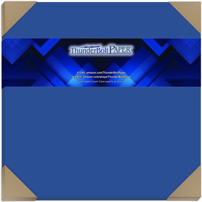 25 Royal Blue Color 65# Cover/Card Paper Sheets 12 X 12 Inches Scrapbook Album Cover Size - 65 lb/pound Light Weight Cardstock - Quality Smooth Paper Surface