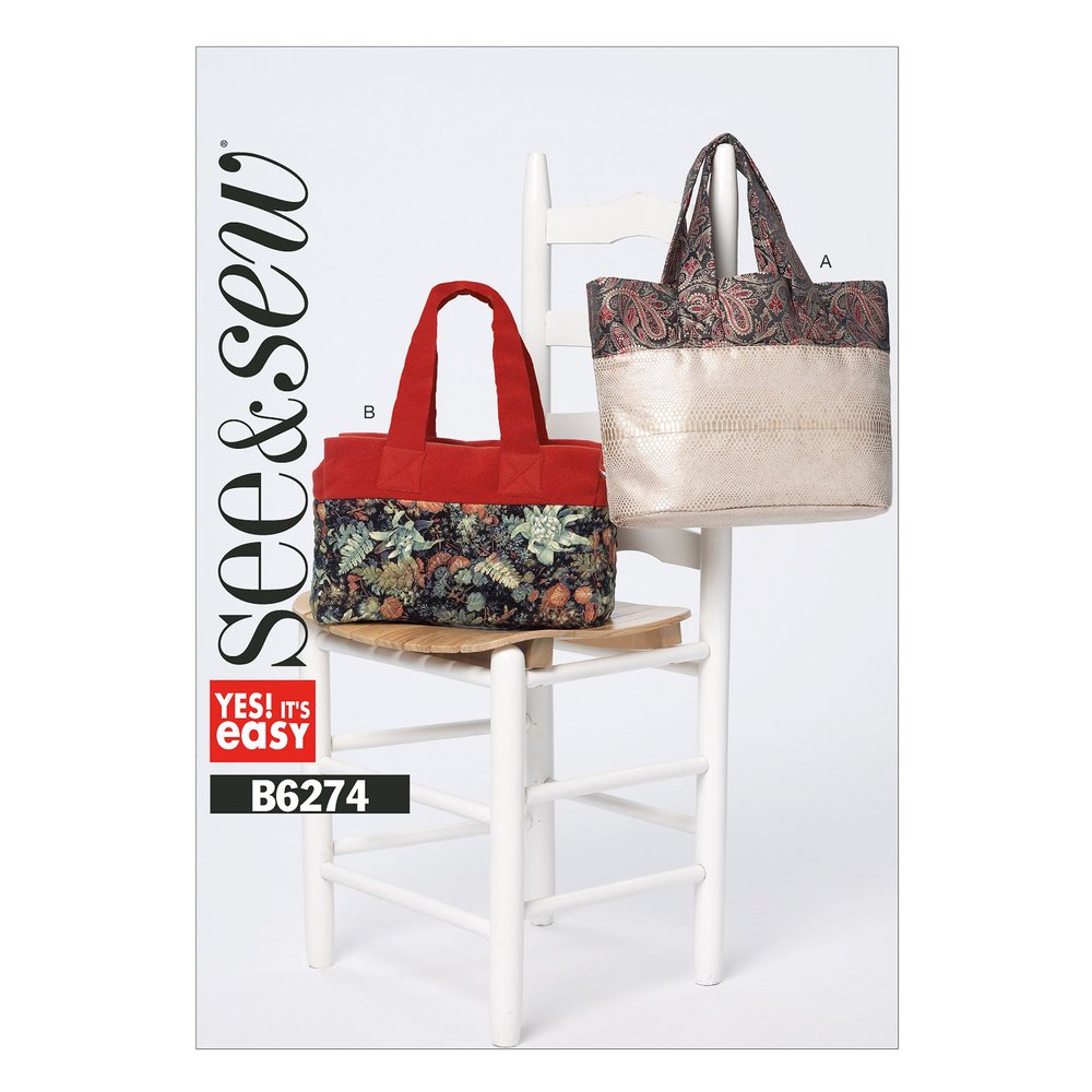 Butterick Pattern 6274 A Bags Sewing Pattern, Multi-Colour