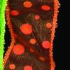 Orange and Brown Spot Sheer Wired Craft Ribbon 1.5" x 80 Yards view 1