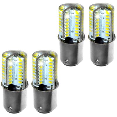 HQRP 4-Pack 110V LED Light Bulbs Warm White Compatible with Singer 755/756 / 758/770 / 774/775 / 776/778 / 900/1022 Sewing Machine