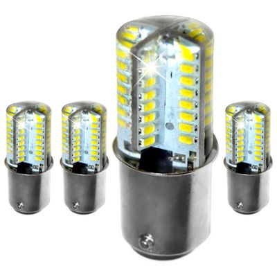 HQRP 4-Pack 110V LED Light Bulbs Warm White Compatible with Singer 14J334 / 14SH644 / 14SH654 / 14SH744 / 14SH754 / 14U344 / 14U354B Sewing Machine