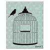 Stencil1 Bird Stencil Durable Quality Reusable Stencils for Painting, Arts, Crafts, Drawing - Decorating Items and Decor on Walls Fabric & Furniture - Stencil1 Bird Cage Stencil - 8.5" x 11" view 1