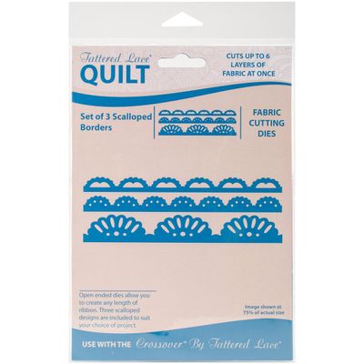 Tattered Lace Quilt Die Cut, Scalloped Border