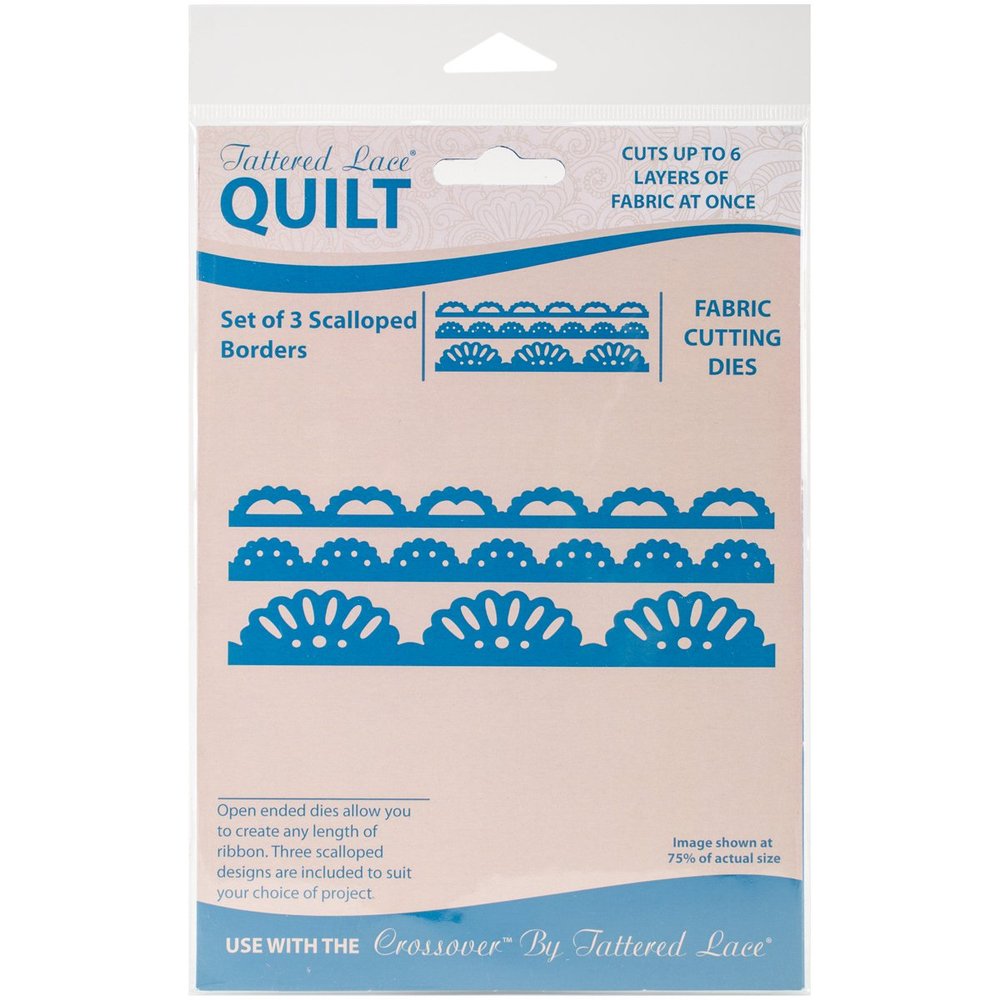 Tattered Lace Quilt Die Cut, Scalloped Border