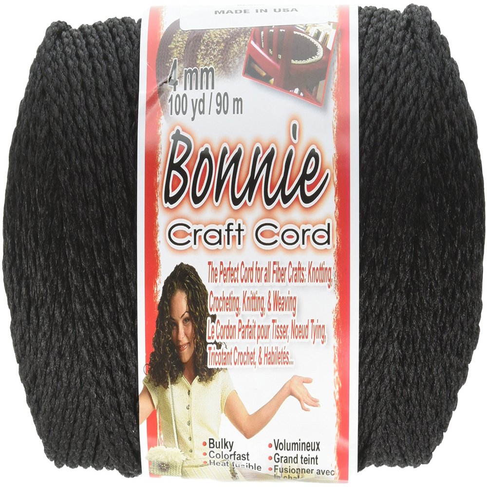 Pepperell Braiding Company BB4100042 Bonnie 4Mm 100Yd, Black
