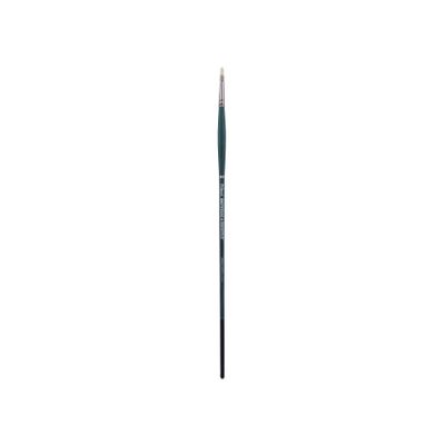 Creative Mark Imperial Professional Chungking Hog Bristle Brush - Filbert # 2x0, Handmade Long Handle Oil Paint Brushes for Artists, Nickel-Plated Brass Ferrules, Stiff Yet Soft Natural Bristles