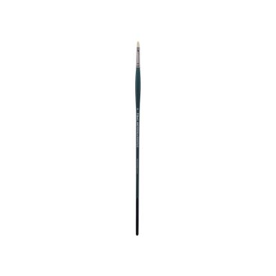 Creative Mark Imperial Professional Chungking Hog Bristle Brush - Filbert # 0, Handmade Long Handle Oil Paint Brushes for Artists, Nickel-Plated Brass Ferrules, Stiff Yet Soft Natural Bristles