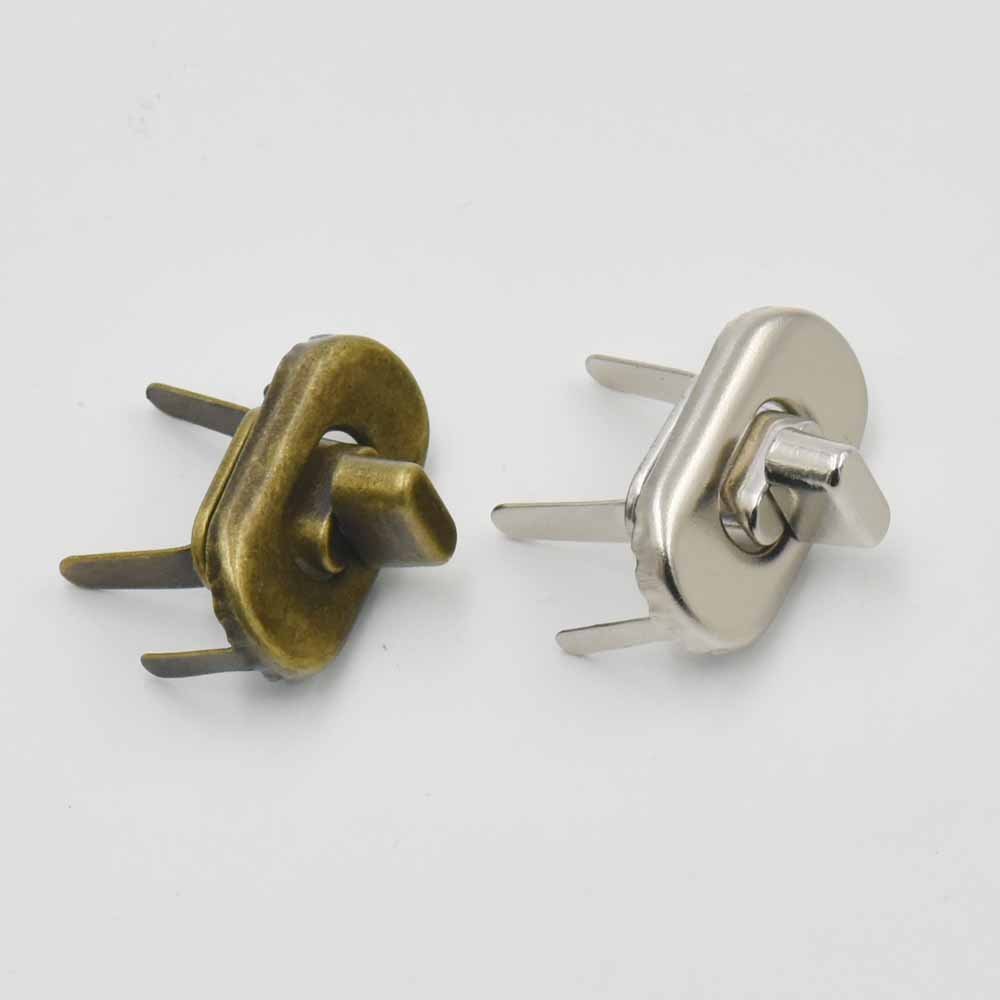 8 Sets 20mm x 35mm Turn Button Latch Closure oval for Catch Tuck Leather Purse Bag hangbag Nickle Bronze