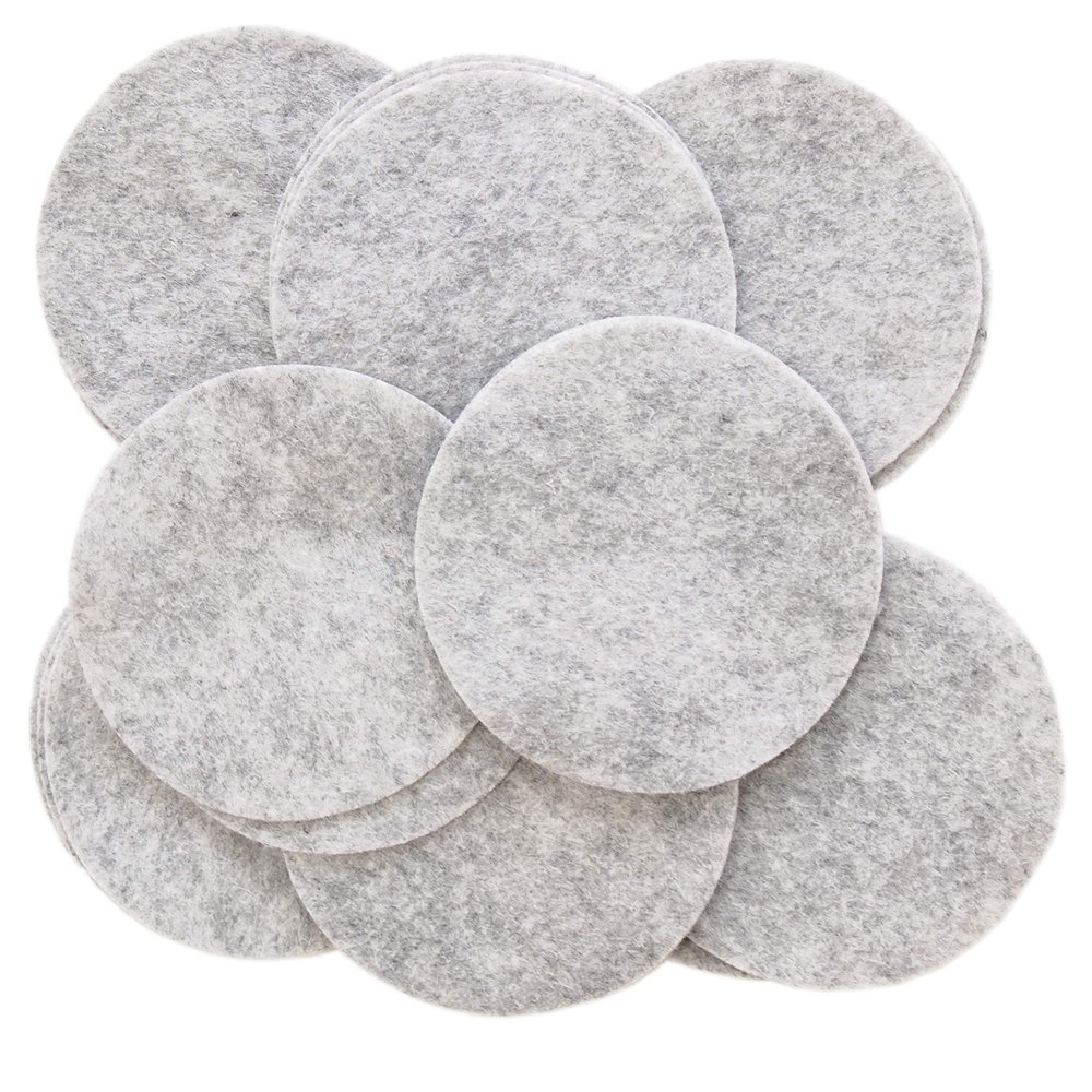 Playfully Ever After Charcoal Gray Craft Felt Circles (3 Inch - 30pc)