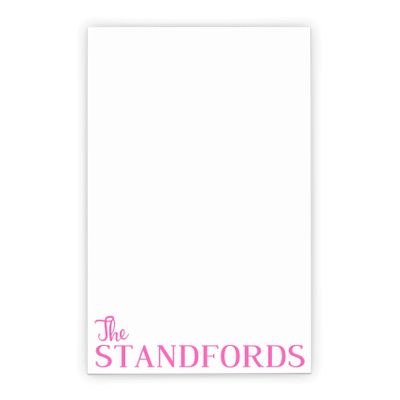 Family Personalized Notepad Set, Personalized Housewarming gifts, Personalized Family Notepad, Letter writing paper, size 5.5in x 8.5in, 50 sheets