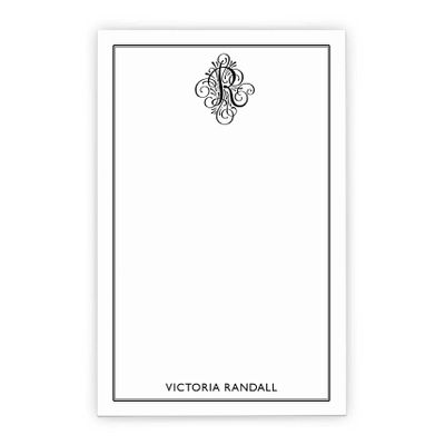 Monogrammed Notepad for Men, Personalized Monogrammed notepads, Monogrammed Notepad for Women, Personalized Notepad Set, Monogrammed Letter Writing Paper, Size 5.5in x 8.5in, 50 Sheets