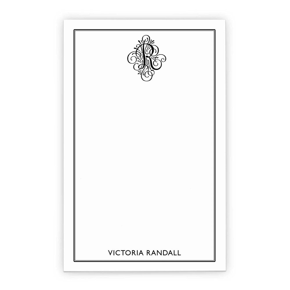 Monogrammed Notepad for Men, Personalized Monogrammed notepads, Monogrammed Notepad for Women, Personalized Notepad Set, Monogrammed Letter Writing Paper, Size 5.5in x 8.5in, 50 Sheets