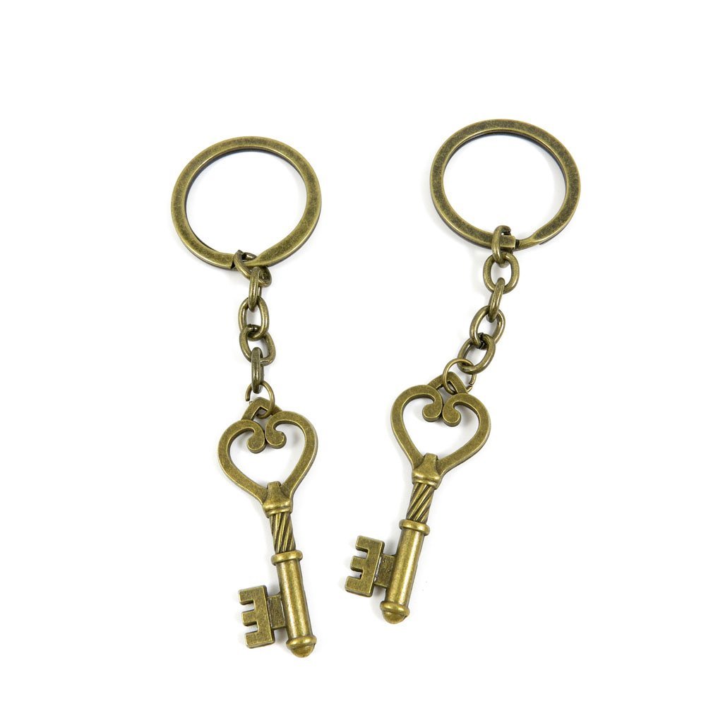 10 PCS Keyrings Keychains Key Ring Chains Tags Jewelry Findings Clasps Buckles Supplies J5PR2 Key