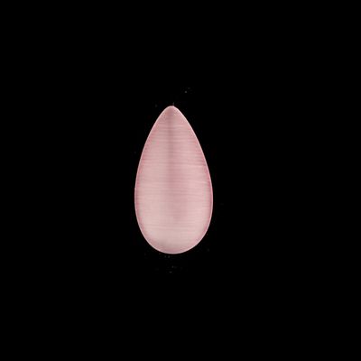 20Pcs Teardrop Pink Cat's Eye Glass Cabochons Embellishments 10x14mm