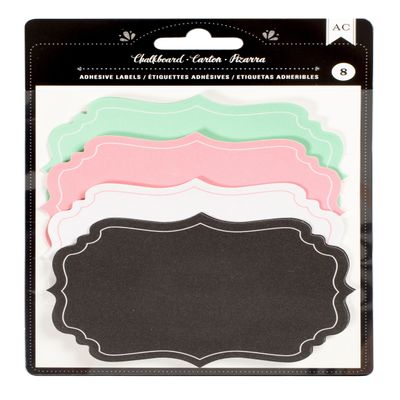 American Crafts Chalkboard Labels Scallop 8 Piece