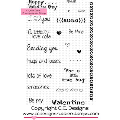 C.C. Designs LS1078 Logo Sentiments Clear Stamp, 4" x 6", Smoochie