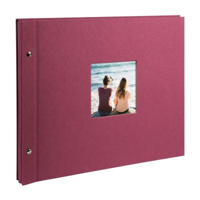 Goldbuch Trend Photo Album 25 x 25 cm, 60 Pages with Pergamine, Fuchsia, 39x31 cm