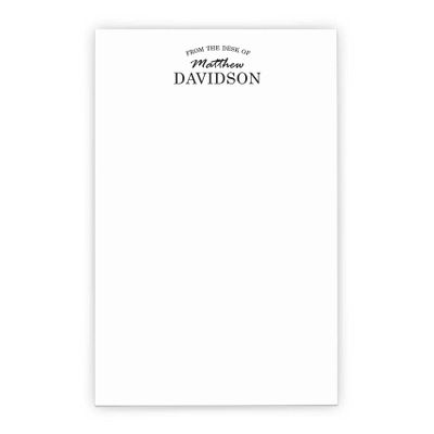 Personalized Notepad Set for Men, Men's Personalized notepad, Letter writing paper, size 5.5in x 8.5in, 50 sheets