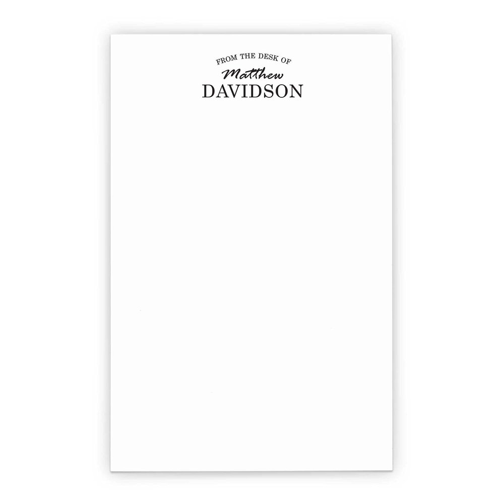 Personalized Notepad Set for Men, Men's Personalized notepad, Letter writing paper, size 5.5in x 8.5in, 50 sheets