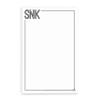 Monogrammed notepad, Monogrammed notepad wth Monogram, Personalized Notepad Set, Monogrammed Letter writing paper, size 5.5in x 8.5in, 50 sheets view 1