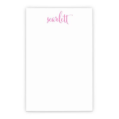 Personalized Notepad Set, Personalized notepads for women, Calligraphy notepads, Personalized notepad with Calligraphy, Letter writing paper, size 5.5in x 8.5in, 50 sheets