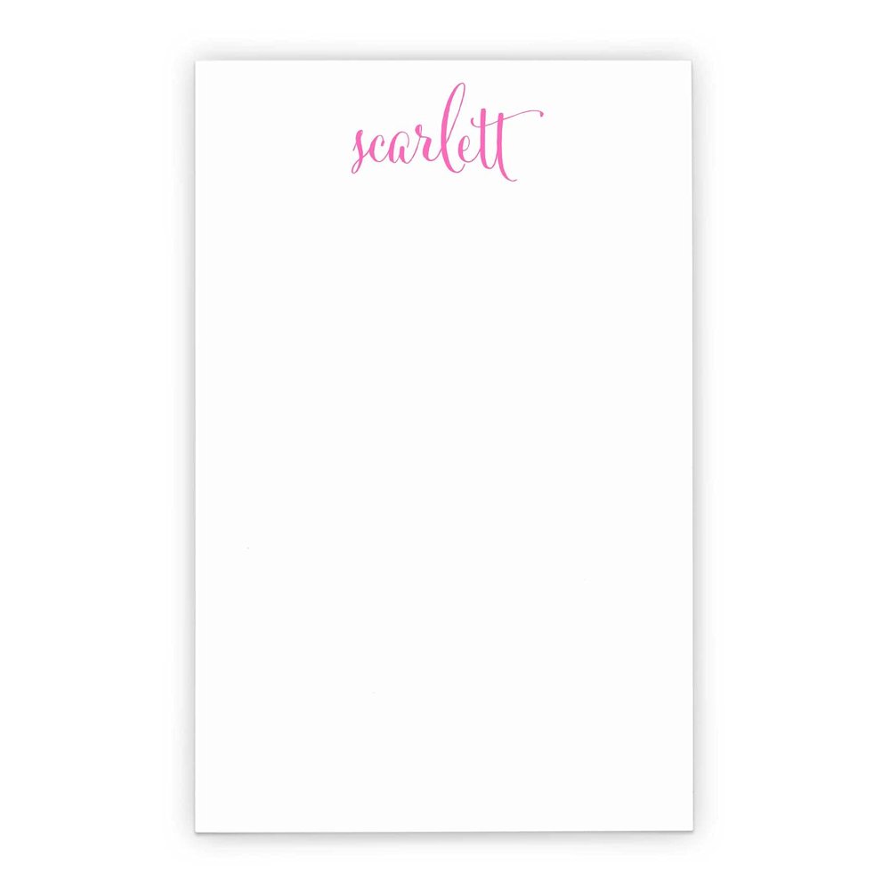Personalized Notepad Set, Personalized notepads for women, Calligraphy notepads, Personalized notepad with Calligraphy, Letter writing paper, size 5.5in x 8.5in, 50 sheets
