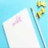 Personalized Notepad Set, Personalized notepads for women, Calligraphy notepads, Personalized notepad with Calligraphy, Letter writing paper, size 5.5in x 8.5in, 50 sheets view 2